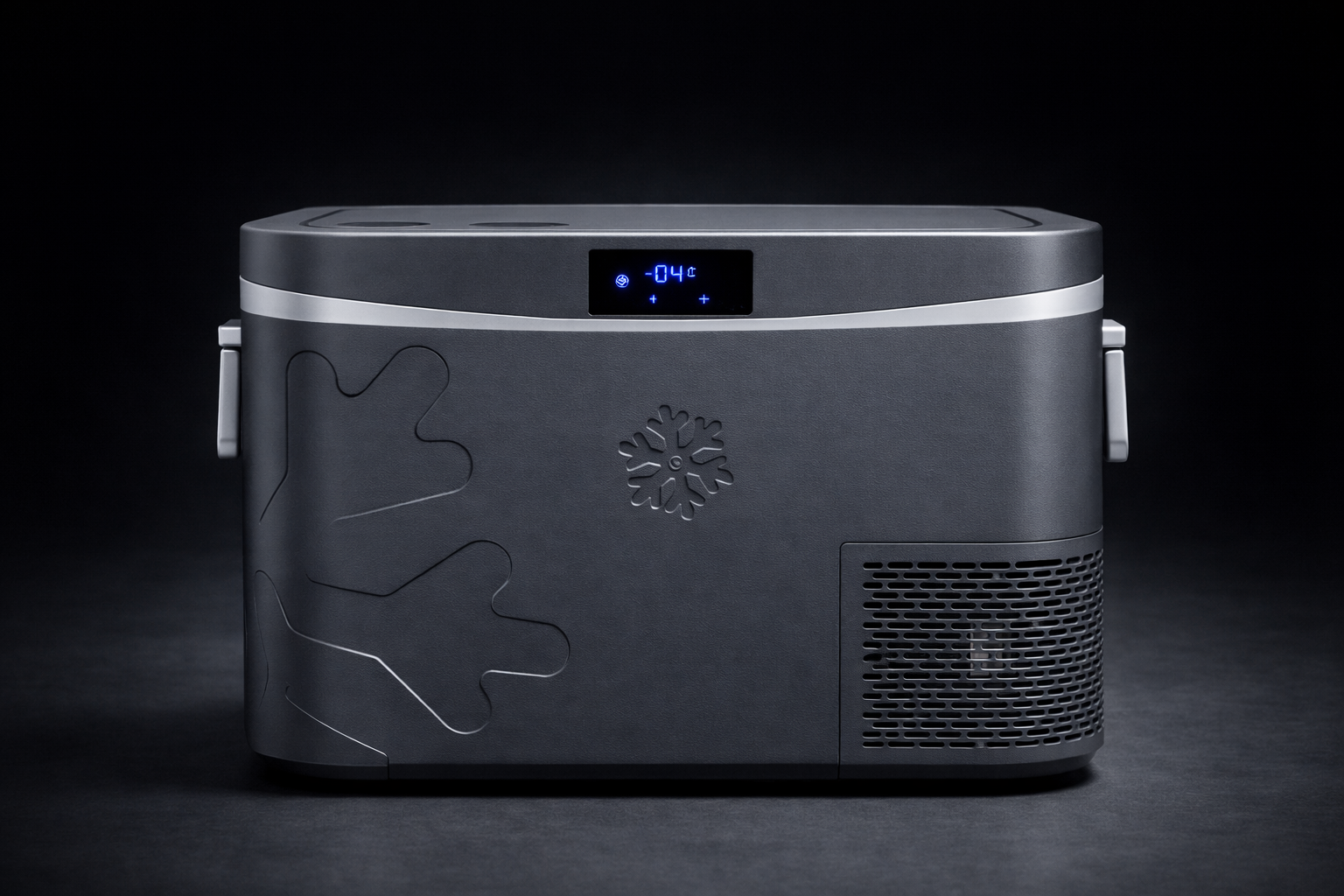 STRATOS front view, studio lit, compressor vents visible